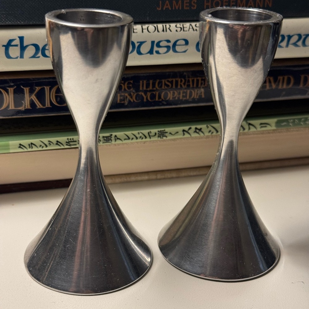 Vintage MCM Umbra candle holders pair